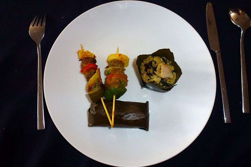 Amok Fish and Grilled Beef Skewer