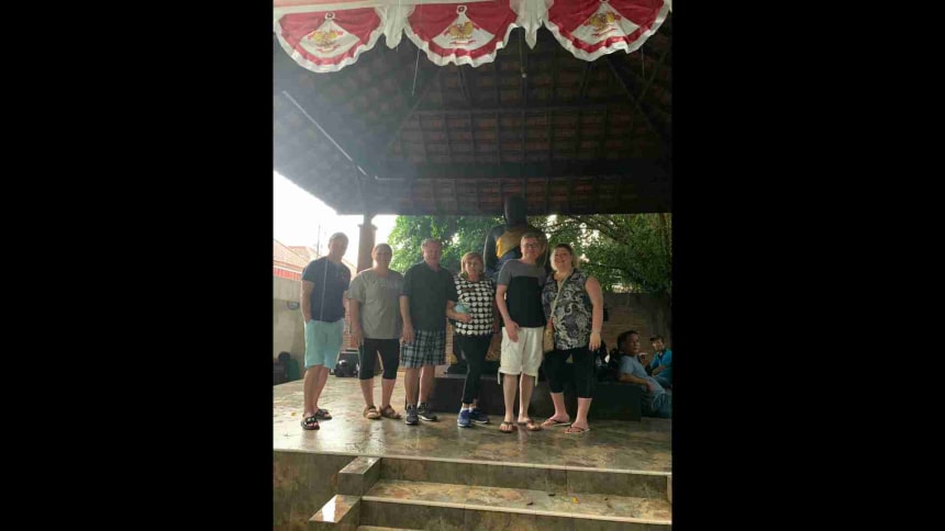 In front of Buddha Mahaksobya