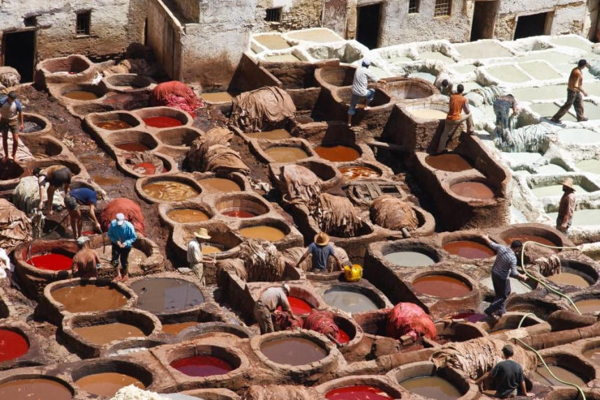 Tannery in Fez Marrakech
