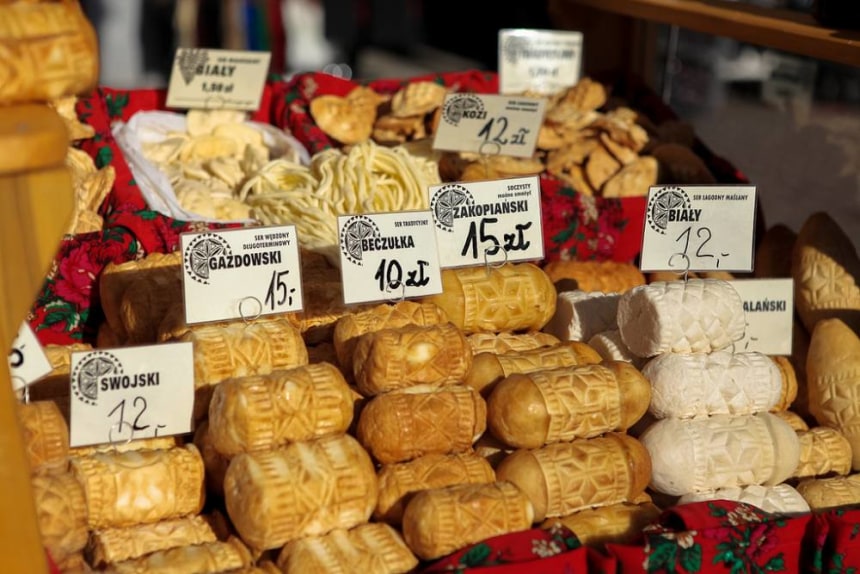 Traditional sheep's cheese in Zakopane