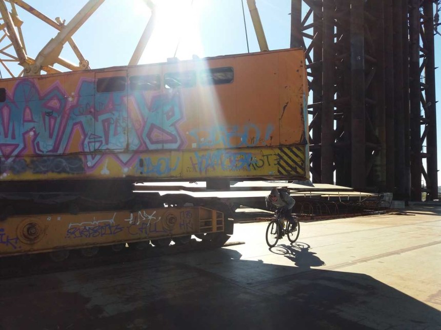 Touring massive Podilski overpass