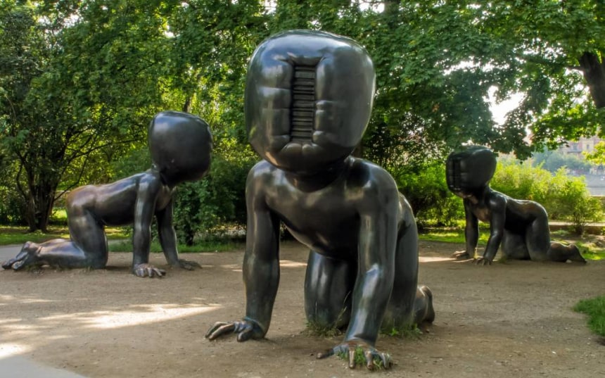 David Cerny's Crawling Babies