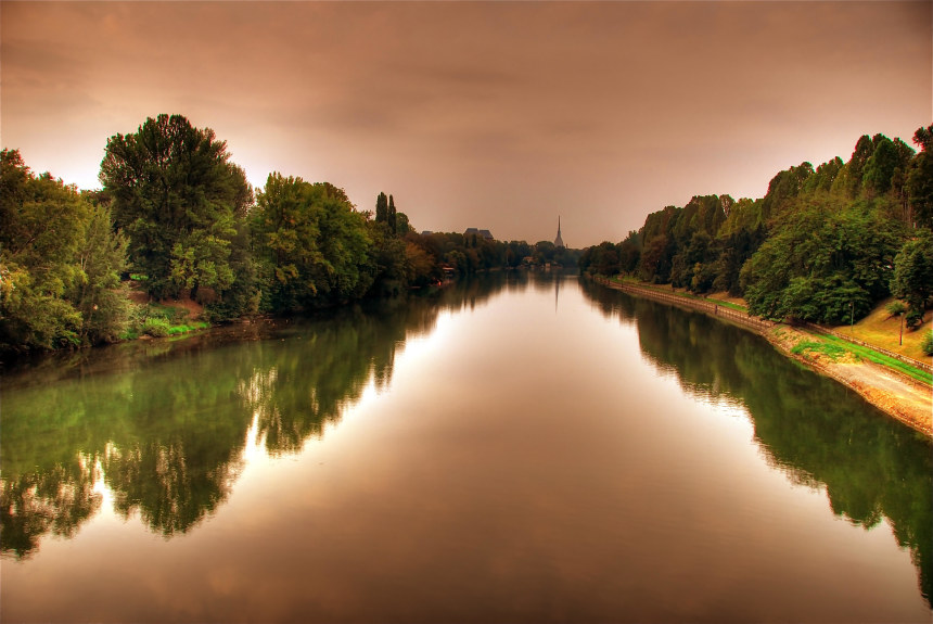 River Po at dusk