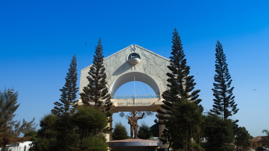 Arch 22, the main symbol of Banjul, Gambia