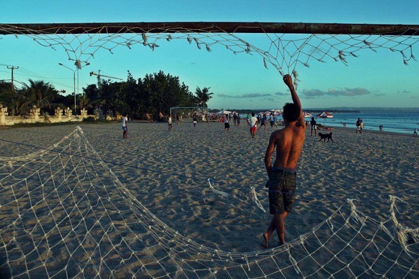 Football Game at Kuta Beach