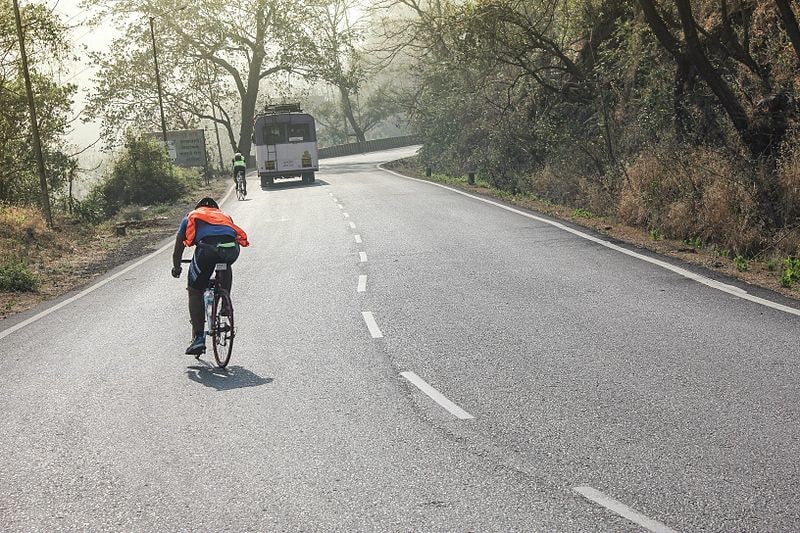 Cycling at Bhor Ghat, Mumbai