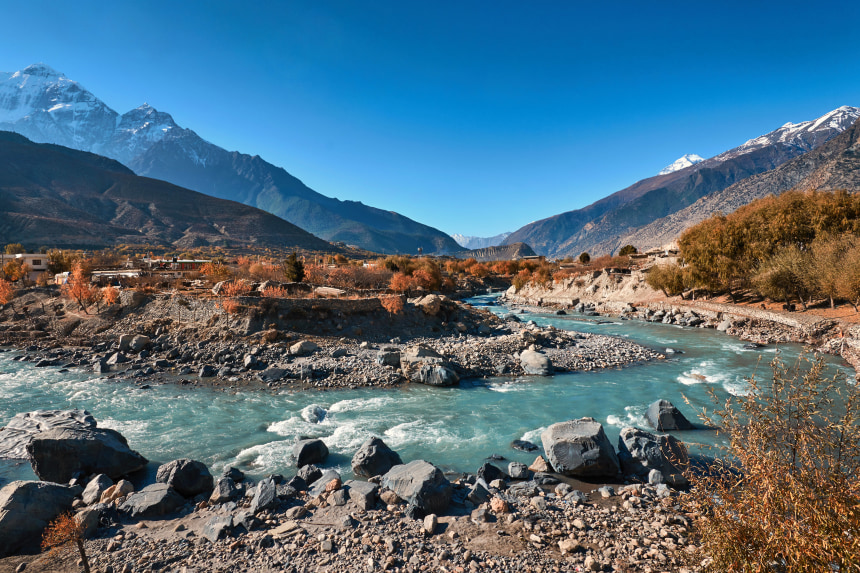 Kali Gandaki River near Jomsom, Nepal