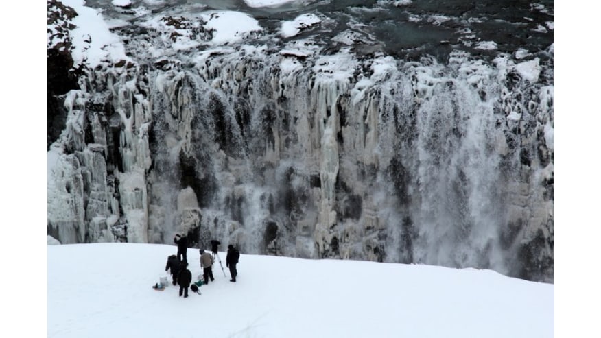 Gullfoss Falls in Winter