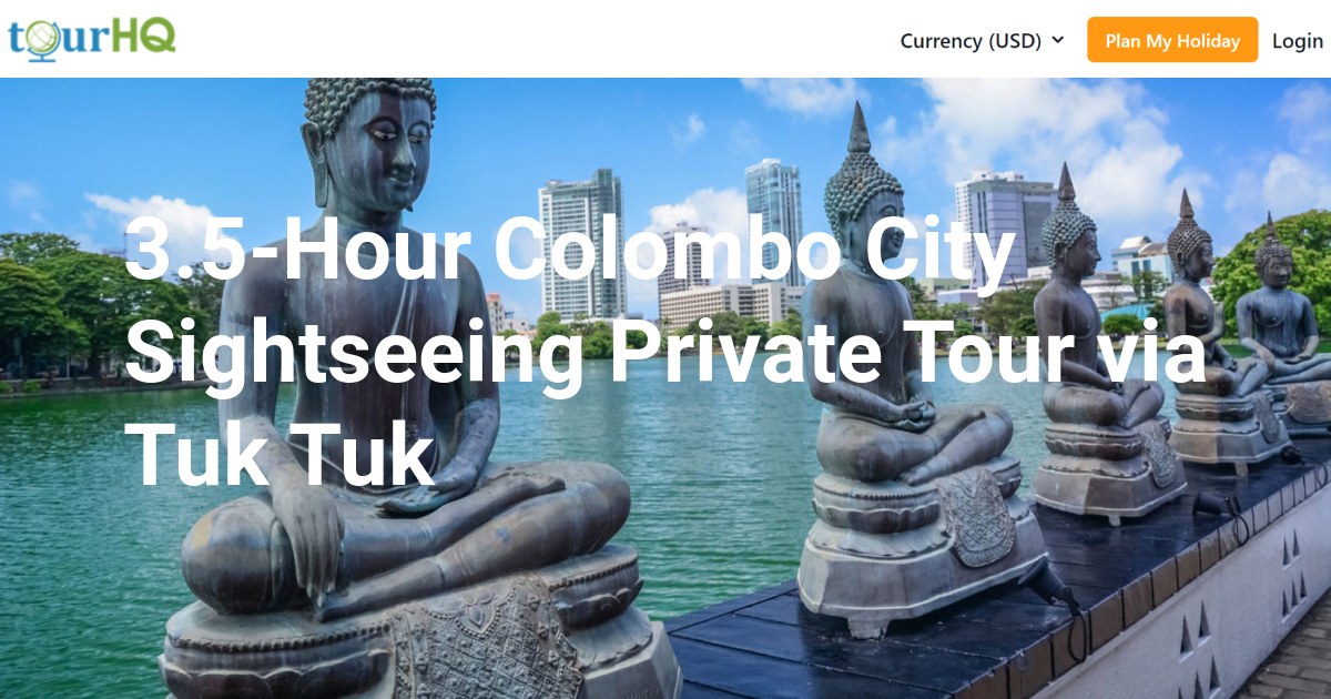 3.5-Hour Colombo City Sightseeing Private Tour via Tuk Tuk