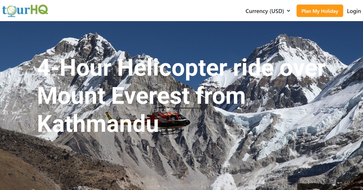 4-Hour Helicopter ride over Mount Everest from Kathmandu