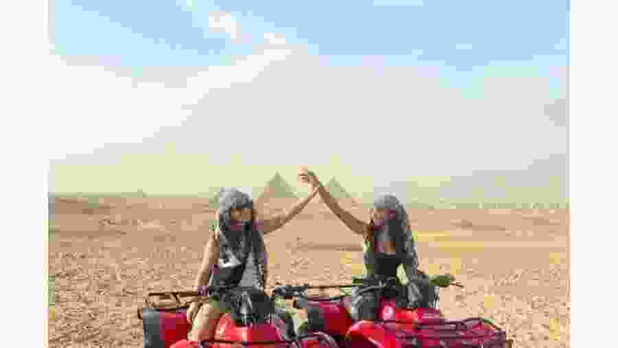 Tourists enjoying the tour