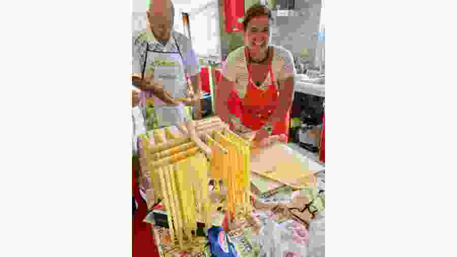 making pasta dough 