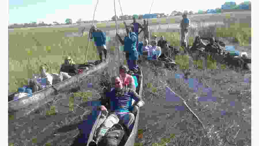 Mokoro (canoe) ride on the Okavango Delta