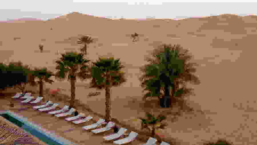 Sand dunes from a hotel