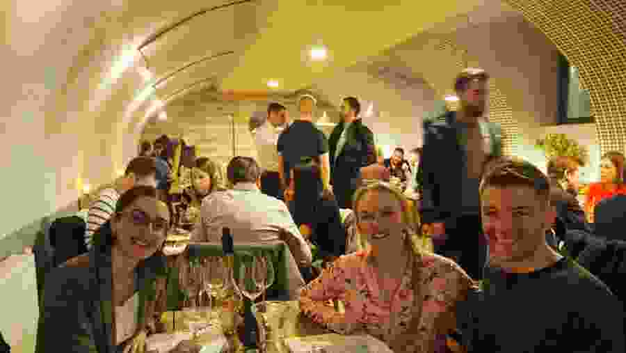 Wine tasting with guests