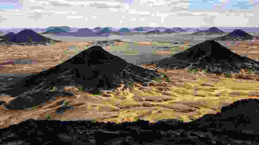 Unique mountains of White & Black desert in Egypt