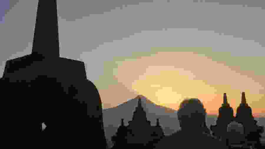Borobudur Temple Sunrise in Indonesia