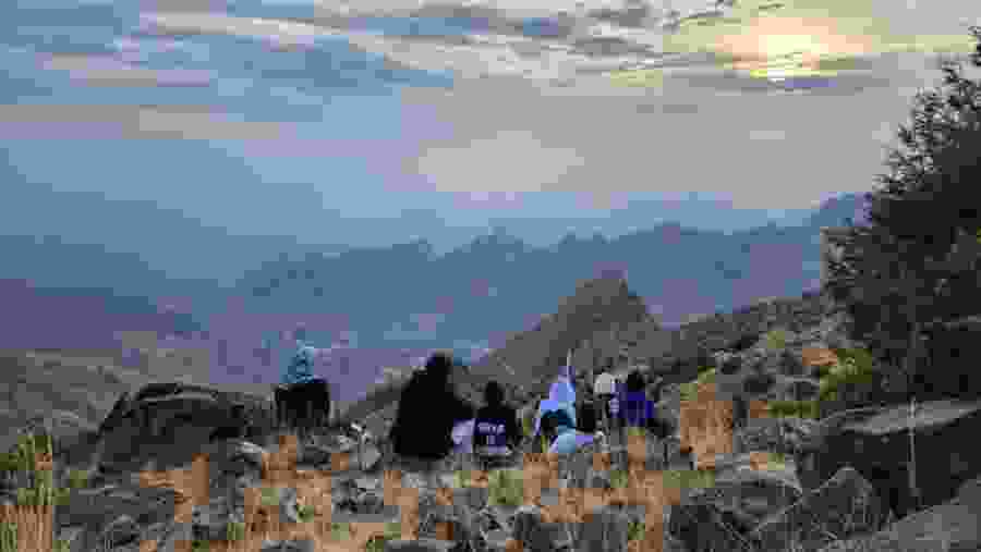 Sunset from mountains of Taif