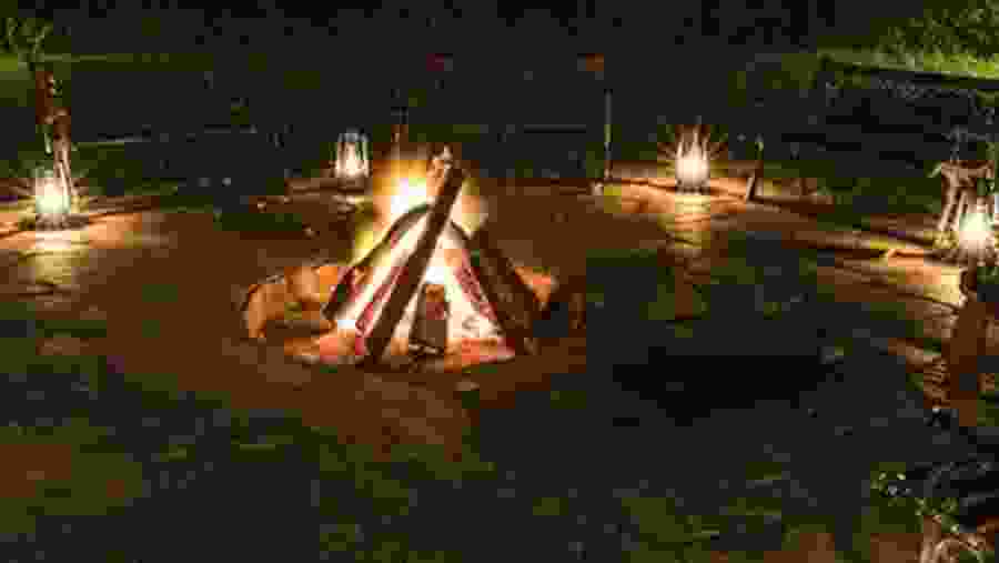 Bonfire at Sarova Mara Camp