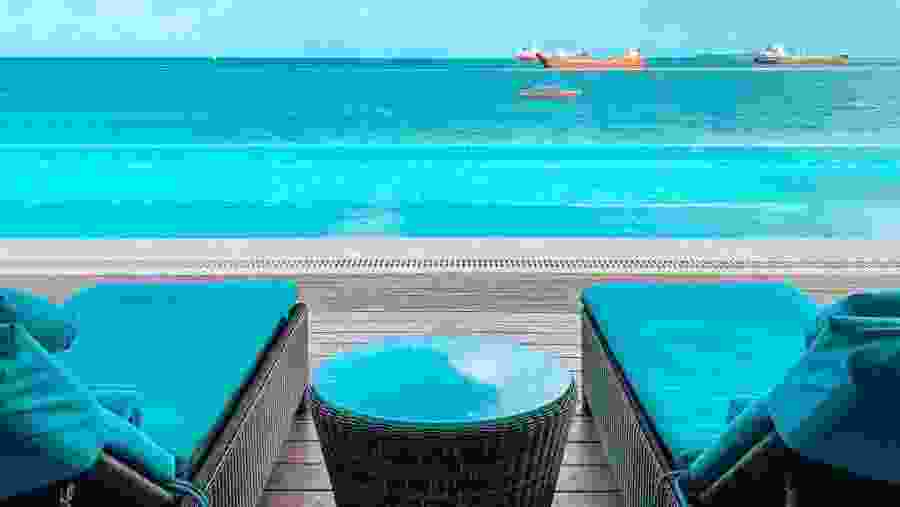 Swimming view at the Zanzibar