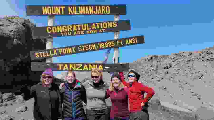 Travelers in Mount Kilimanjaro National Park