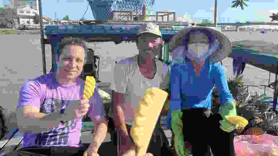 Tourists enjoying the tour