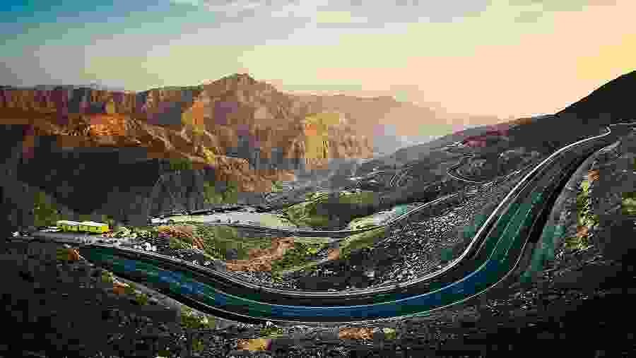 Zigzag roads in Jebel Jais, Ras Al Khaimah
