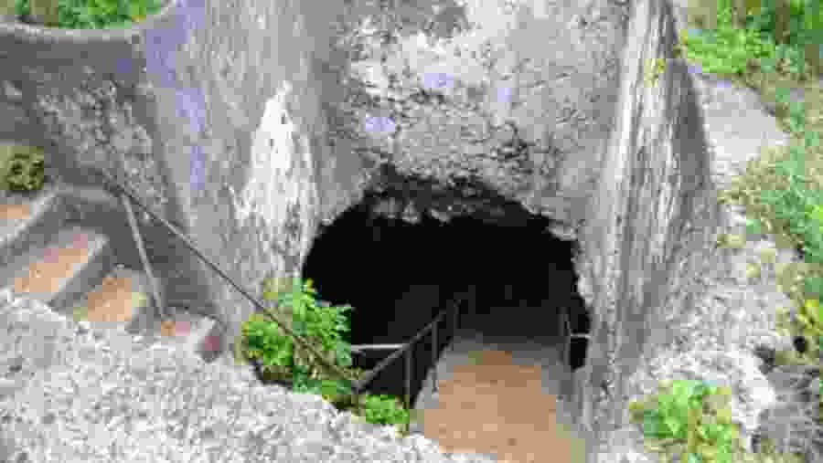 Entrance to Coral Caves in Zanzibar