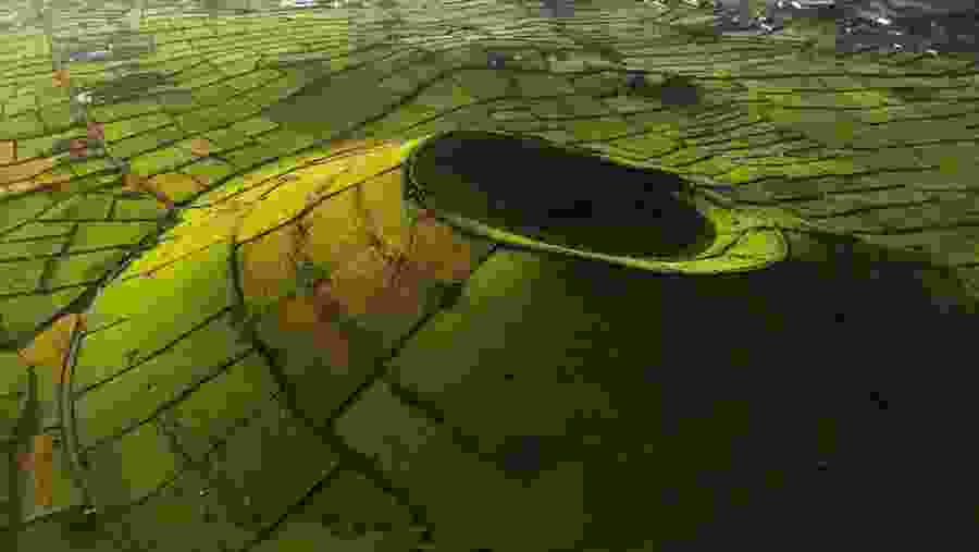 View of the crater from above