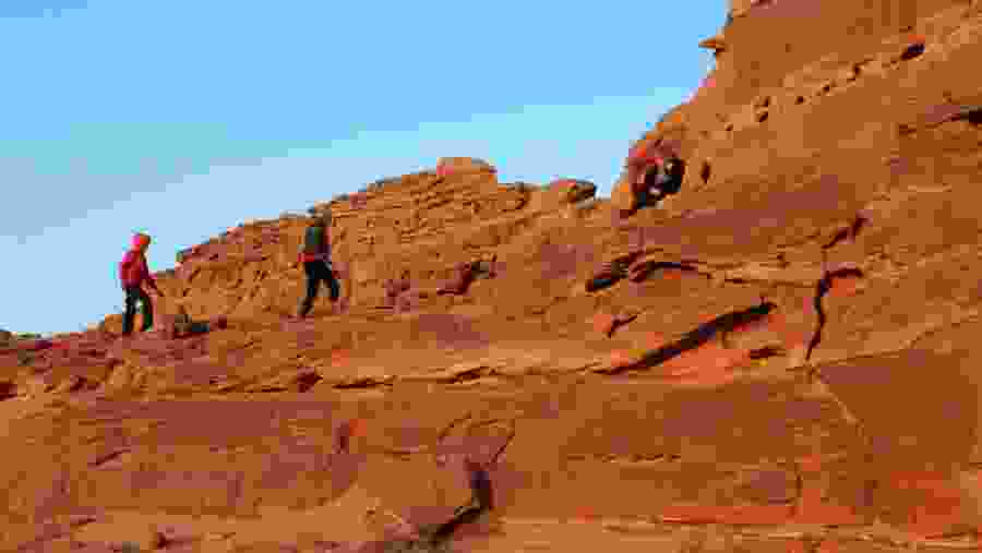 trekking in the desert