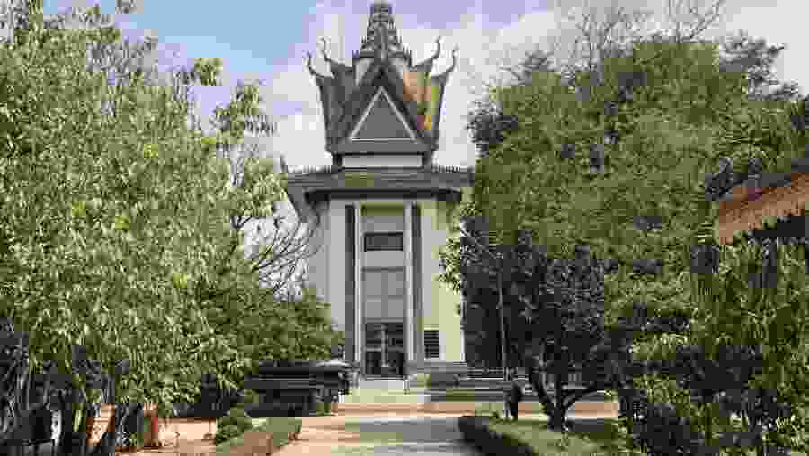 Memorial stupa in killing field