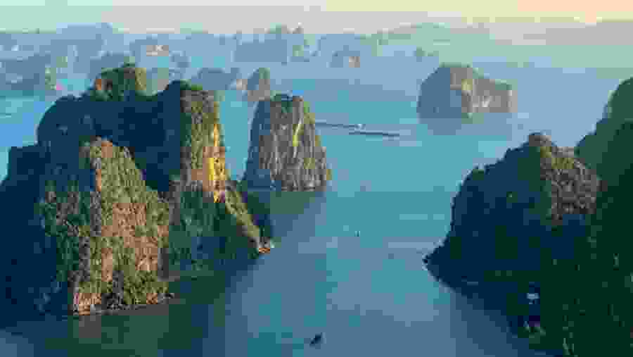 Admire the Limestone Cliffs of Halong Bay