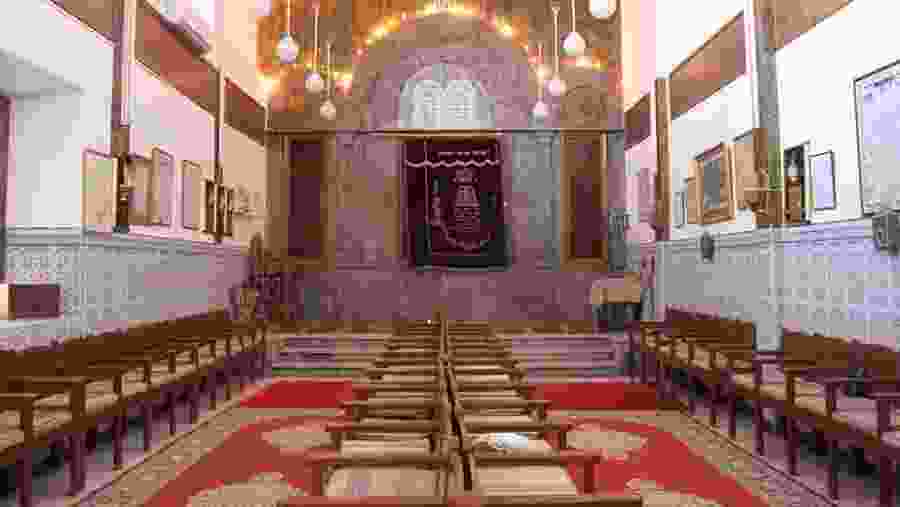 Inside of the Lazama Synagogue