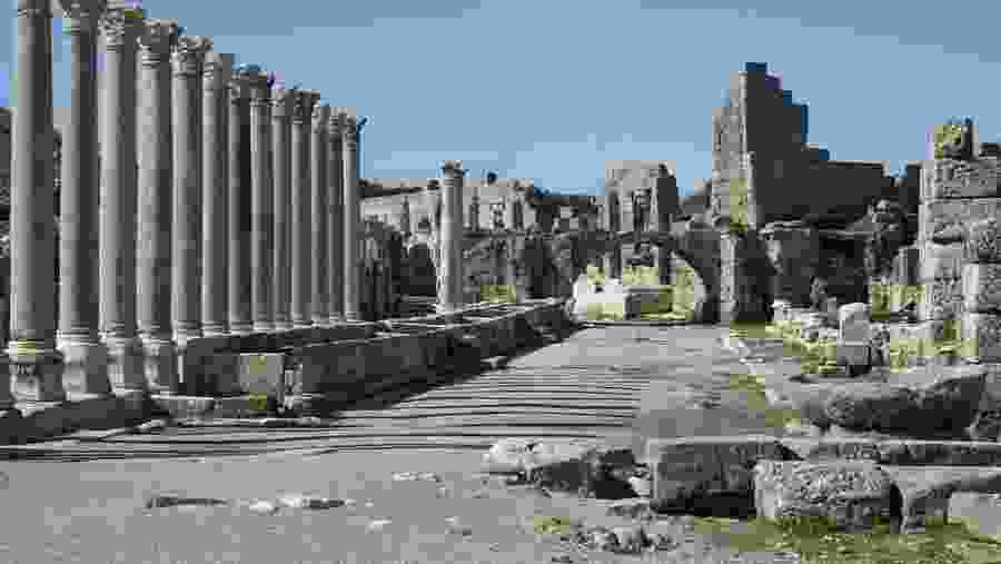 Colonnaded streets of Perge Ancient City
