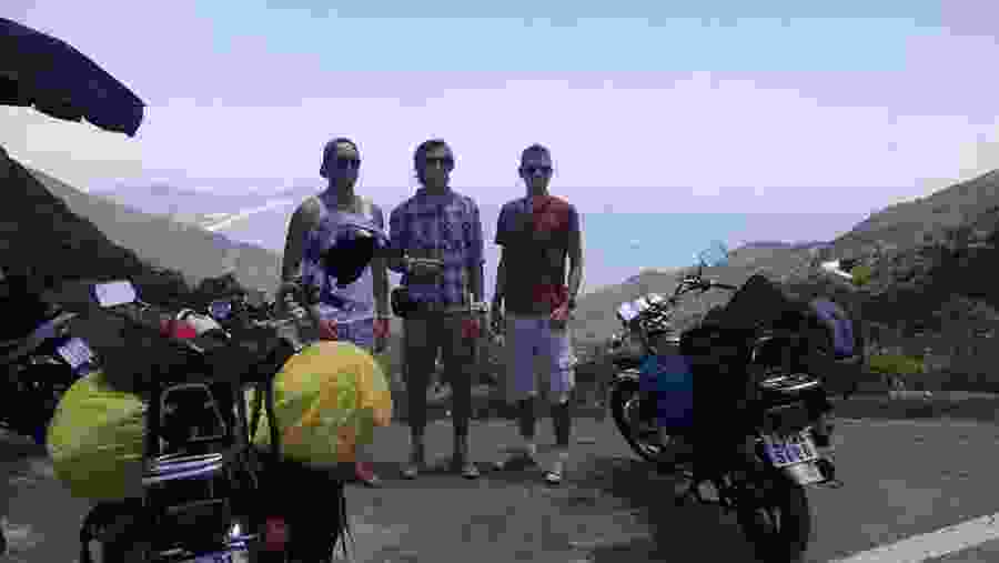 Tourists at Hai Van Mountain Pass