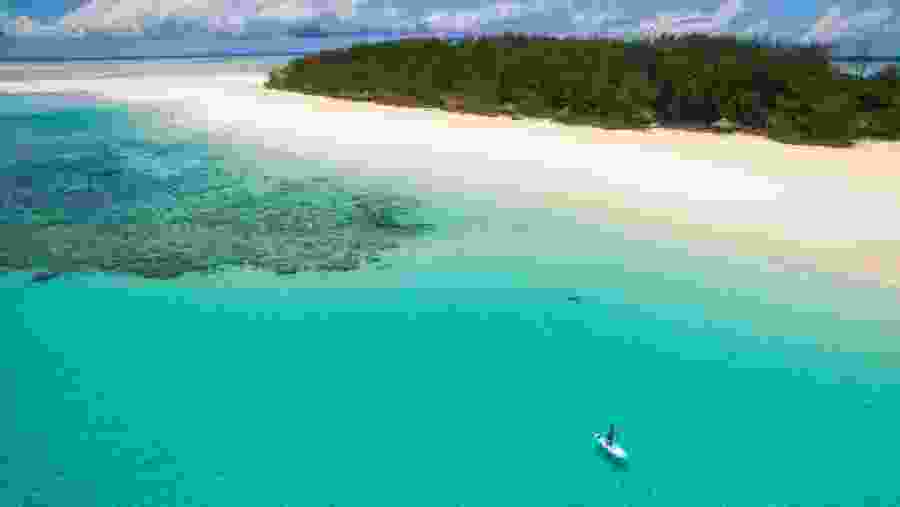 Aerial view of the Mnemba Island