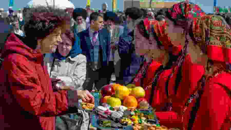 Shopping at local market