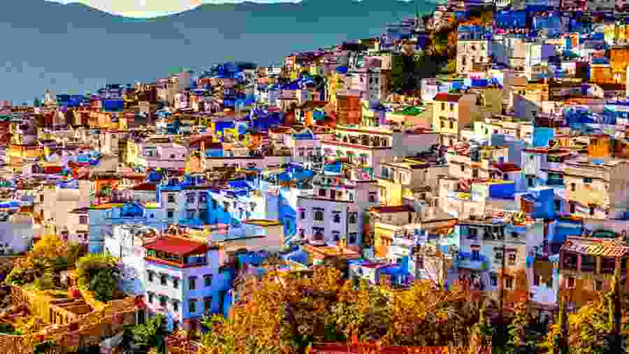 Chefchaouen's blue buildings