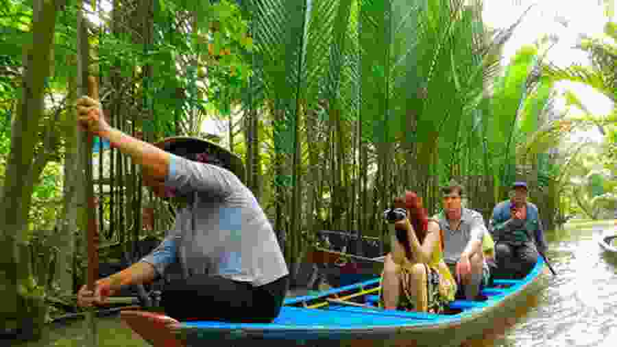 Boating on Mekong River