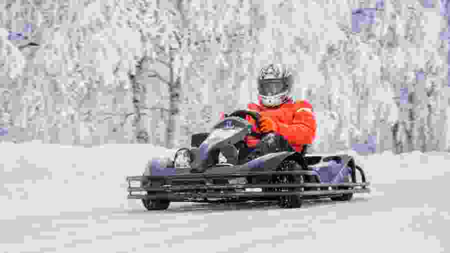 Tearing through the snow