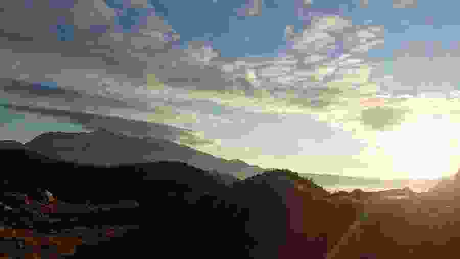 Enjoy Sunset Over the Mountains