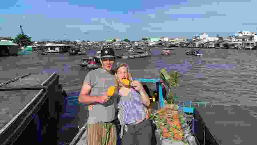 Tourists enjoying the tour