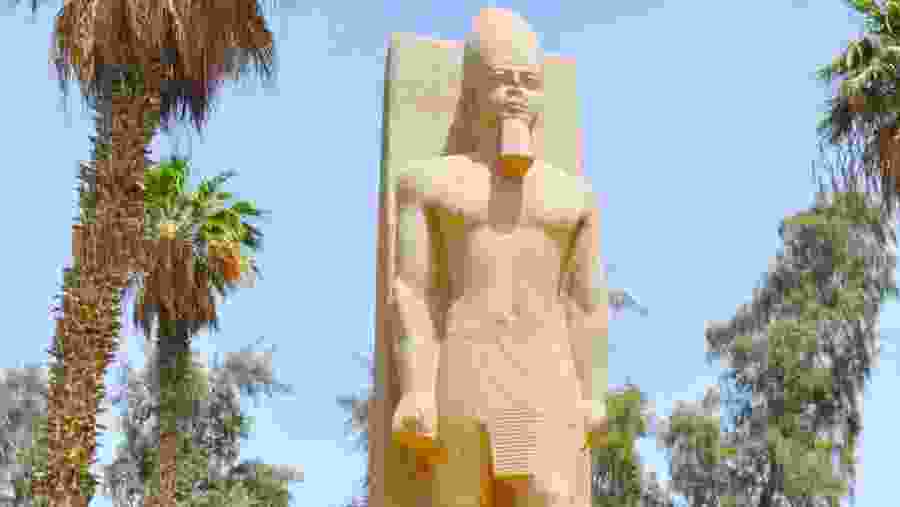 Ramses II Red Granite Statue