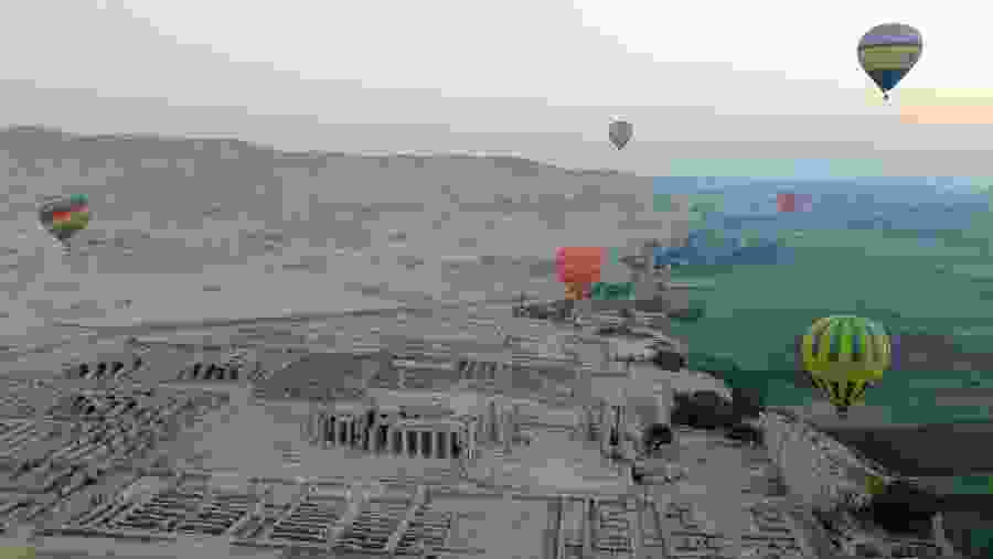 Aerial view of the Valley of the Kings