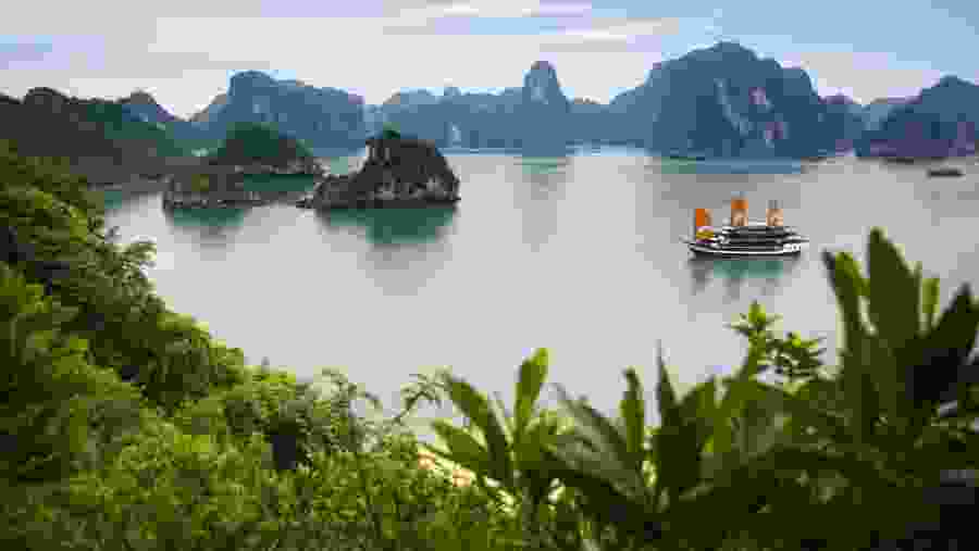 View of beautiful Halong Bay