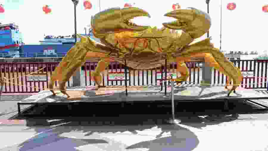 See the Iconic Crab Statue in Crab Island