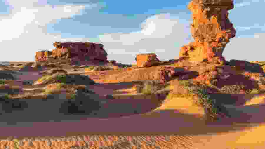 Sunset In Sahara Near Timimoun