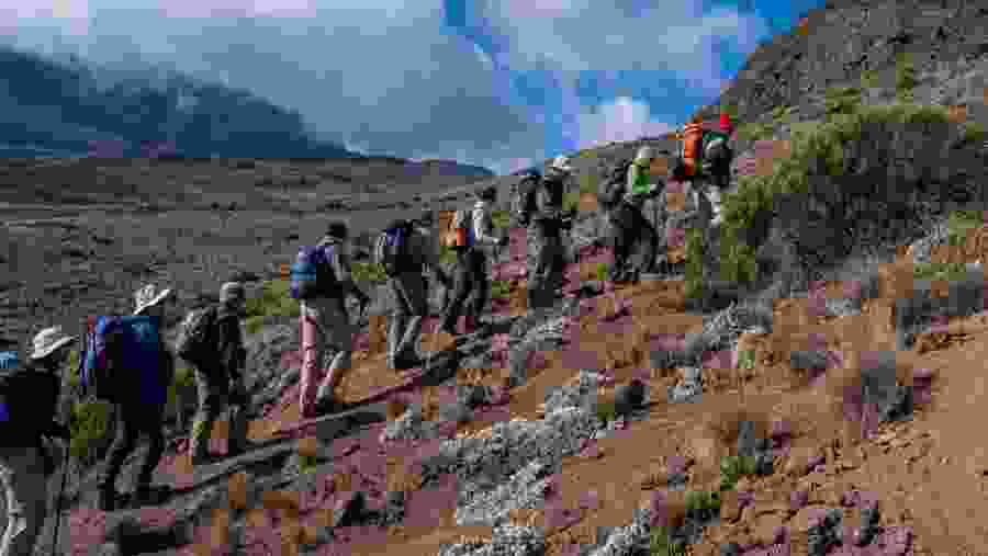 Climbing through Mt Kilimanjaro