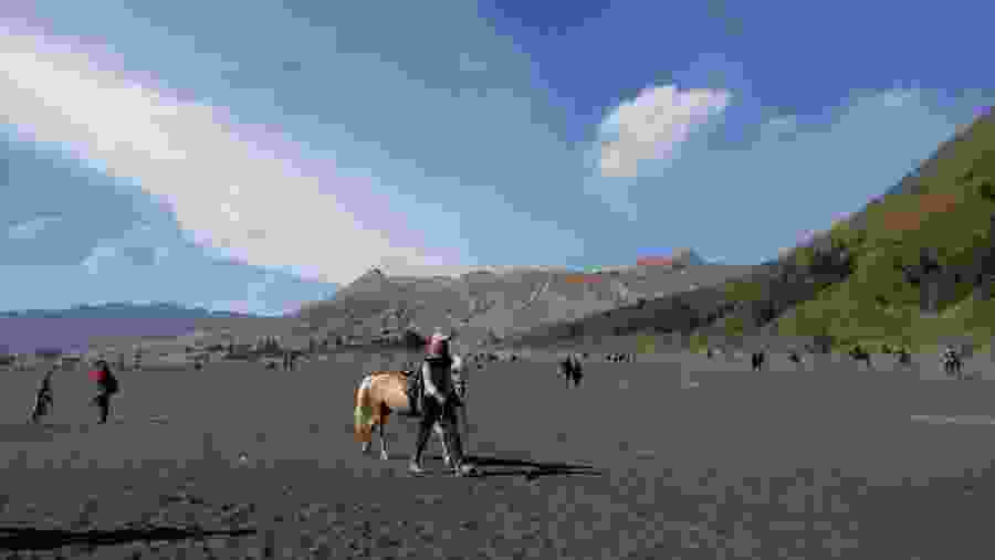 Sand sea of Mount Bromo