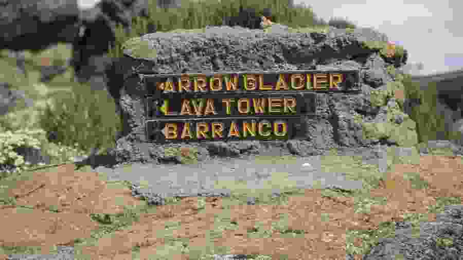 Follow the route from Lava Tower, Barranco Camps etc.